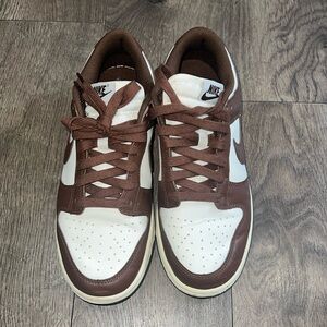 Brown and off white Nike Dunk Lows